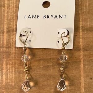 3/$18 Lane Bryant Gold and Crystal Teardrop Earrings Lot 2019